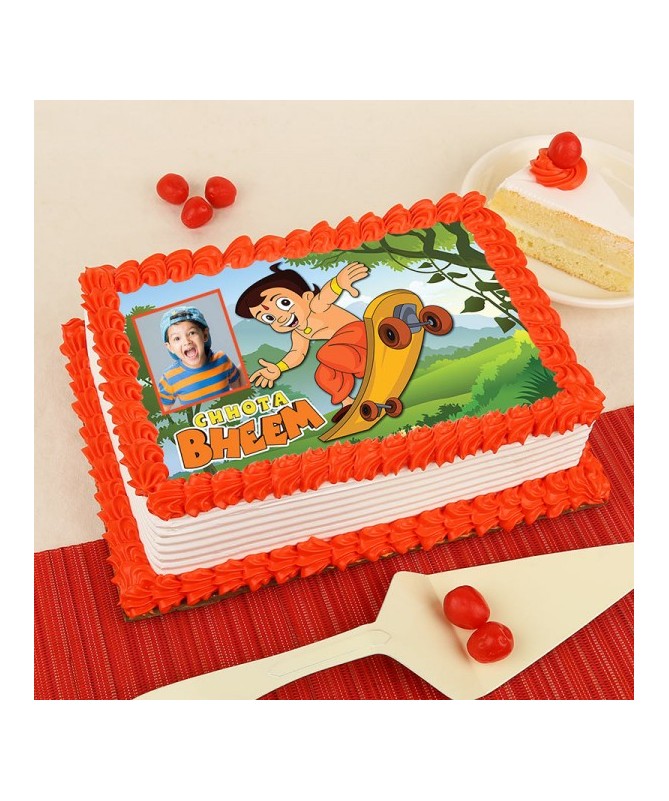 Chhota Bheem & Mysterious Cube Chocolate Photo Cake : Delivery in Delhi and  NCR - Cake Express