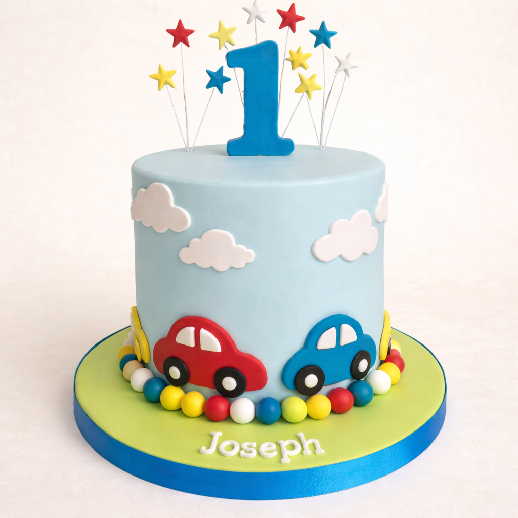 Little Driver First Birthday Cake