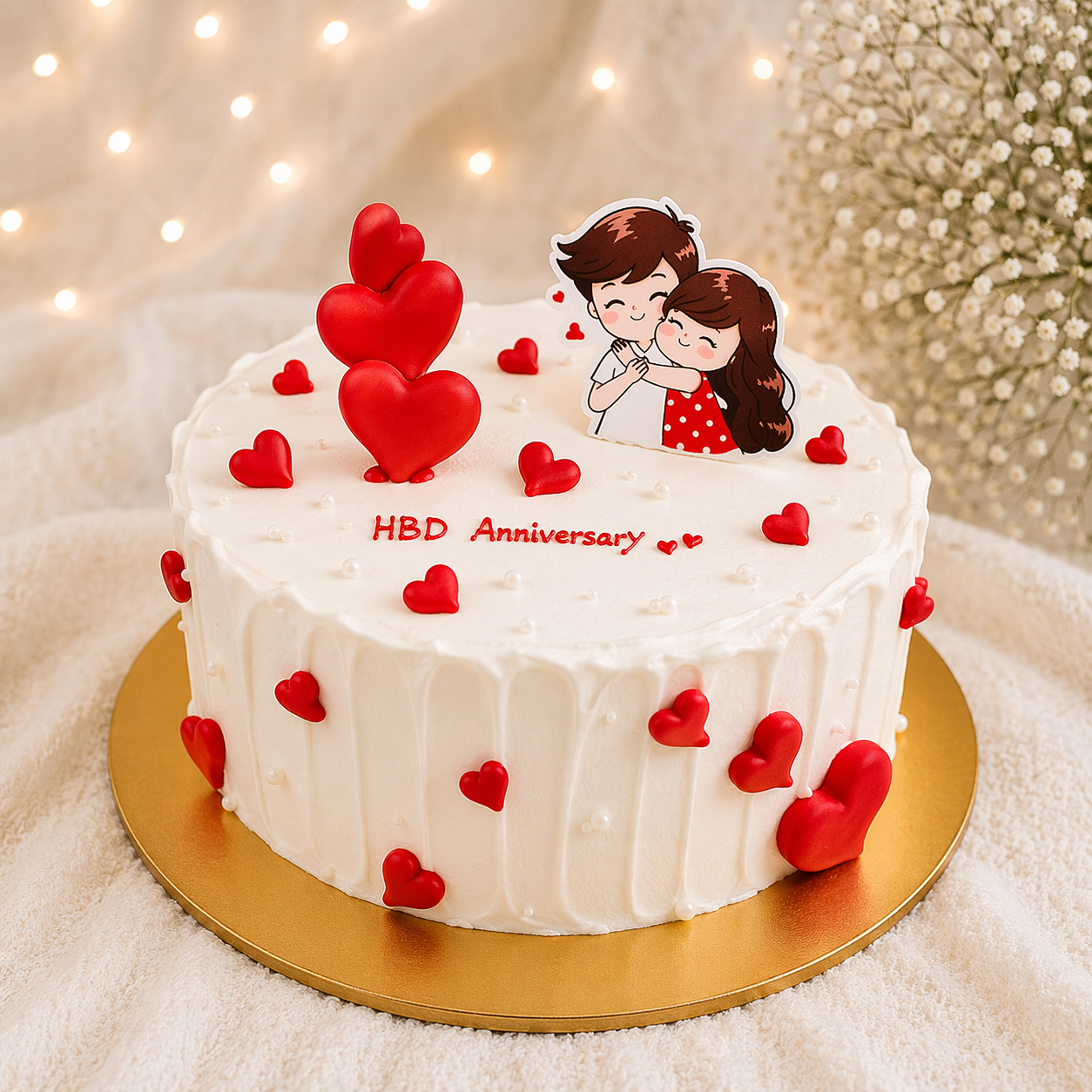 Sweetheart Bliss Anniversary Cake