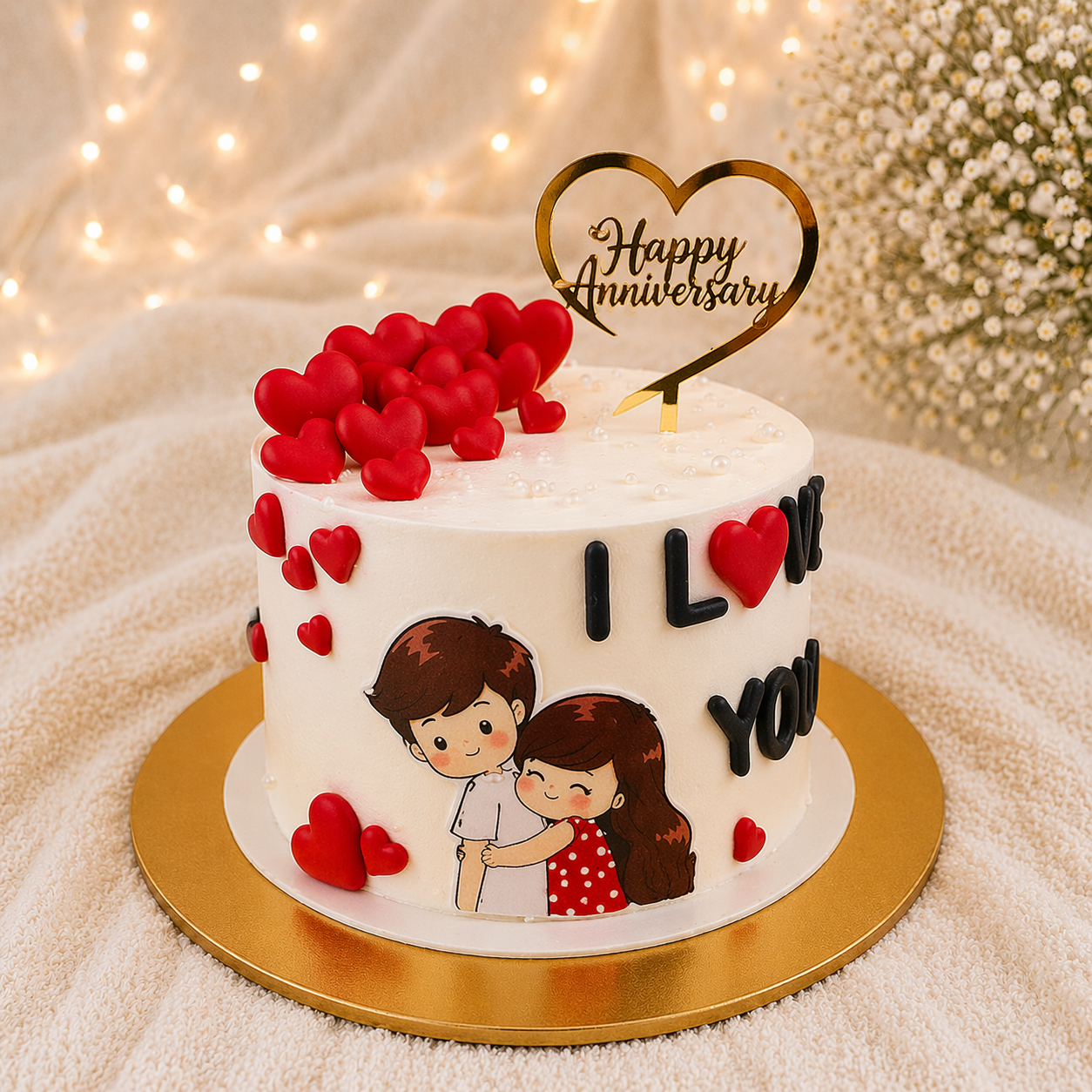 Forever Love Anniversary Delight Cake