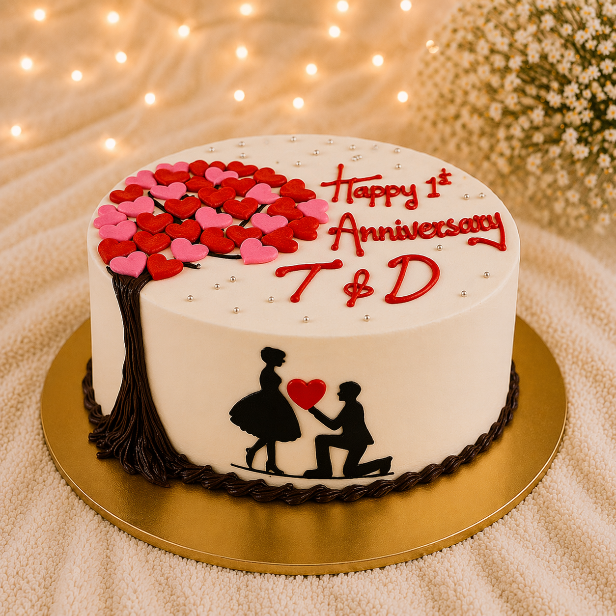 First Love Story Anniversary Cake