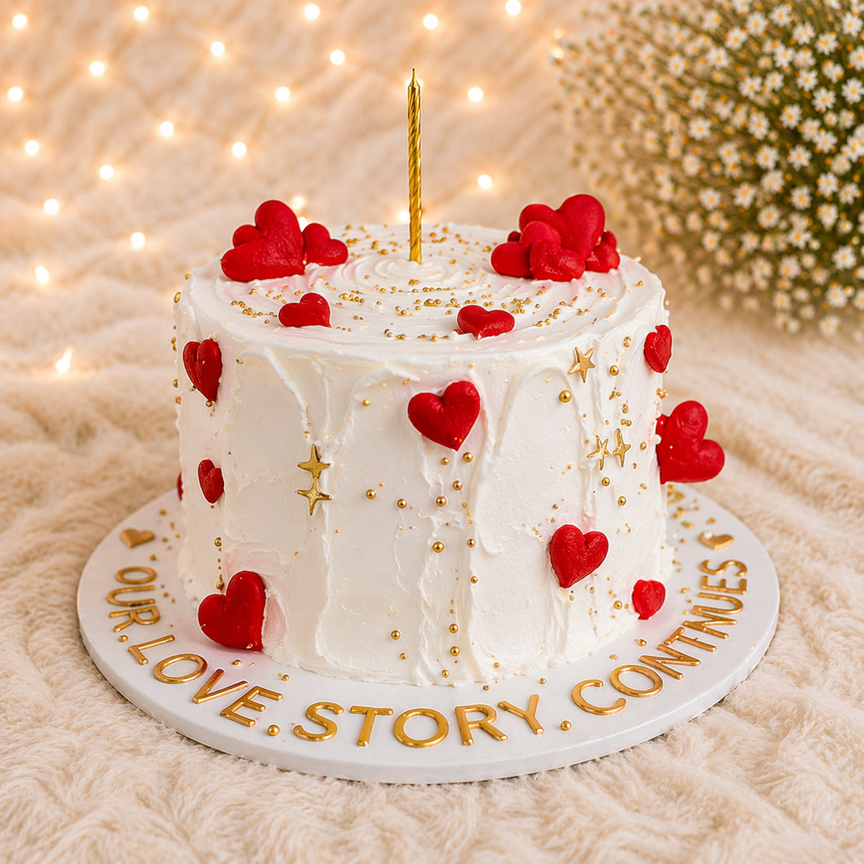 Sweet Love Story Drip Cake