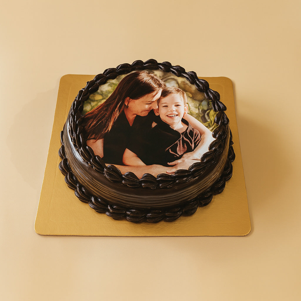 Chocolate Truffle Photo Cake