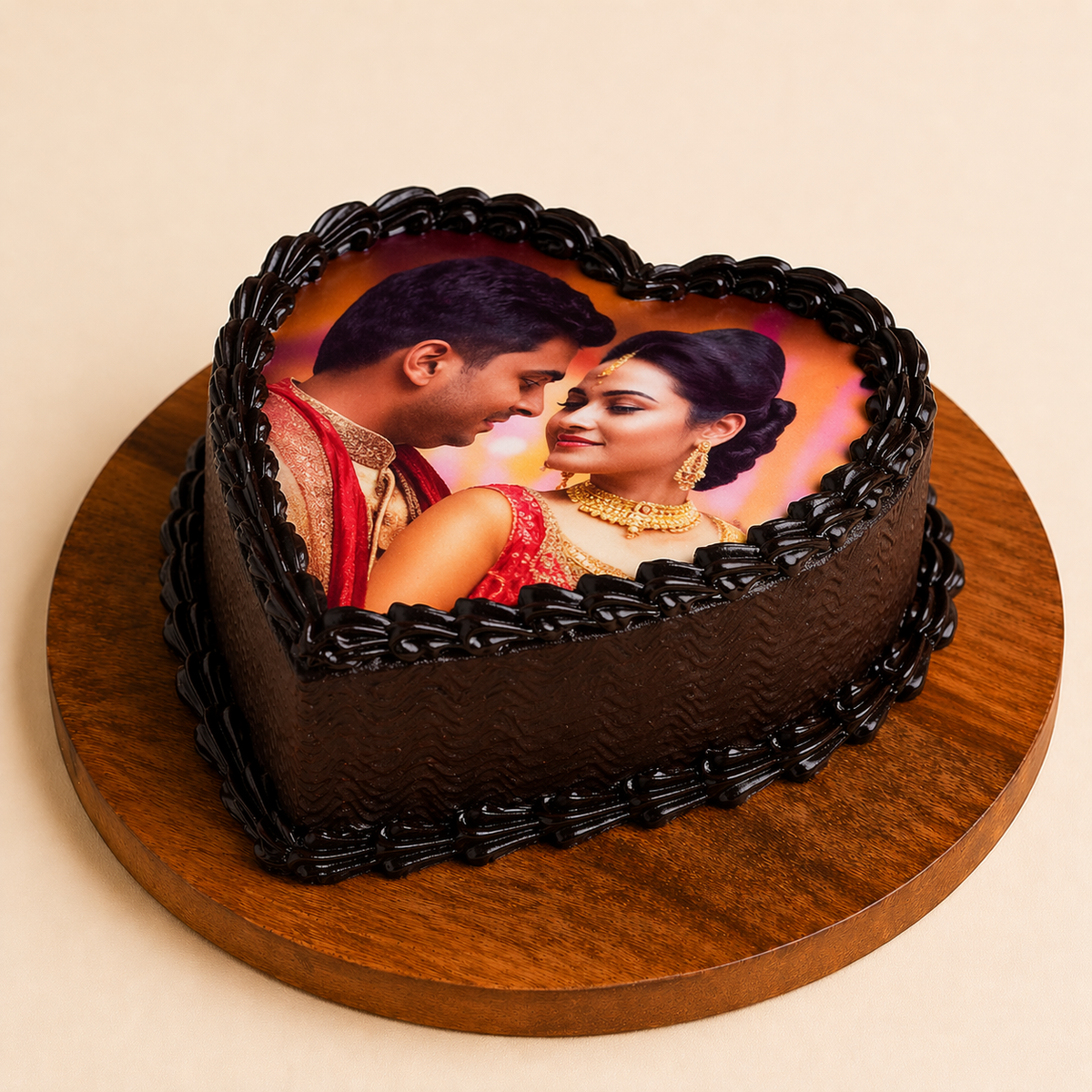 Order Personalised Photo Heart Cake Online