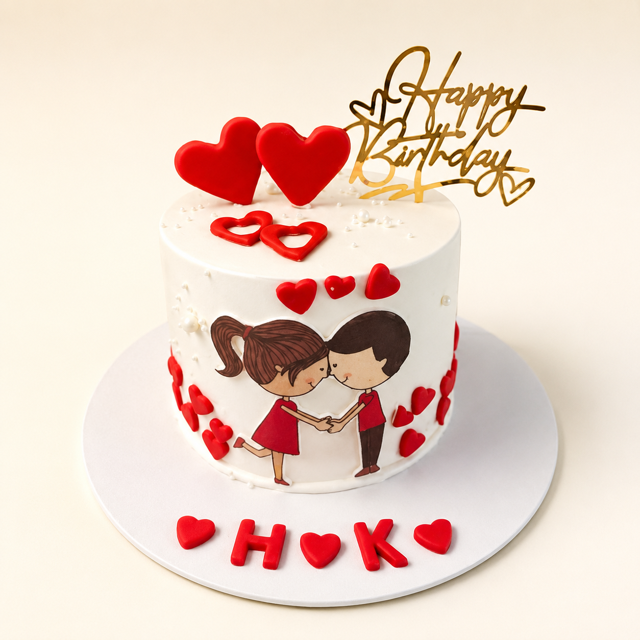 Romantic Couple Theme Cake